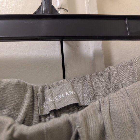 Everlane The Linen Pull-On Barrel Pant Seagrass Size S - Picture 3 of 4